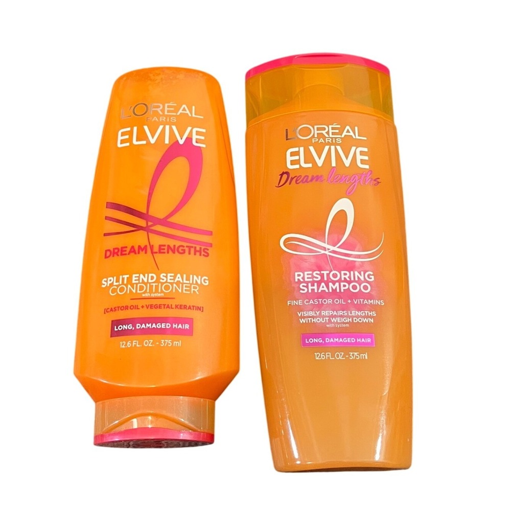 L'Oreal Elvive Dream Lengths Unisex 12.6oz Orange Shampoo & Conditioner Set